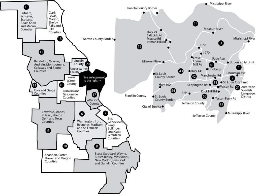 Districts - Eastern Area of Missouri